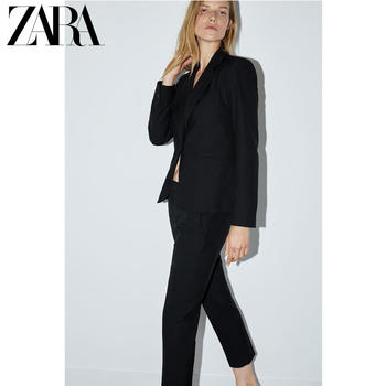 ZARA 新款 女装 基本款西装外套 黑 X